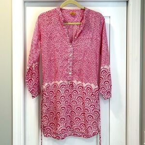 Roberta Roller Rabbit shirt dress pink size M